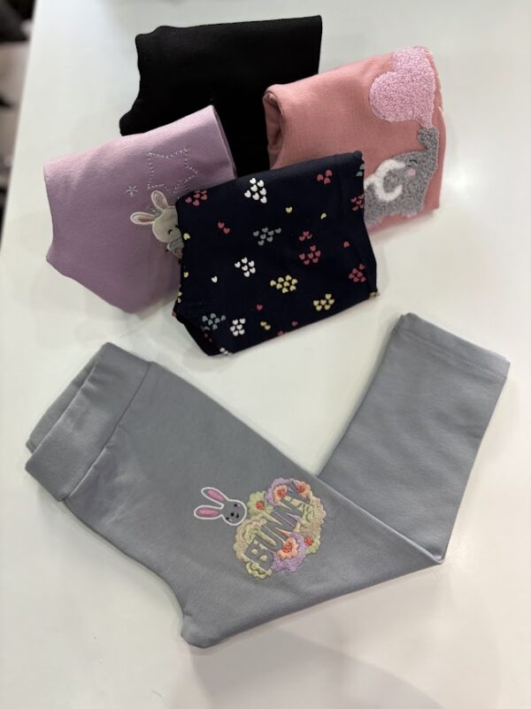 Tavşan Bunny Gri İçi Şardonlu Tayt 1-4 Yaş Kız Çocuk - Görsel 5