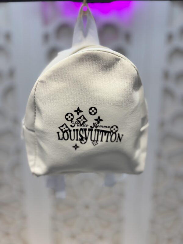 Beyaz Tişört Kahverengi Paraşüt Pantolon ve Çanta 3'lü Alt Üst Takım Unisex - Görsel 5