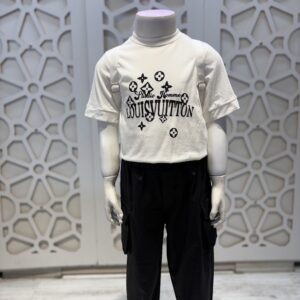 Beyaz Tişört Siyah Paraşüt Pantolon ve Çanta 3’lü Alt Üst Takım Unisex