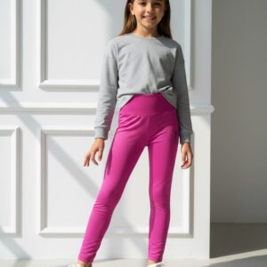 Pembe İnce Mevsimlik Tayt Kız Çocuk (Kalıbı Dar) 8-11 Yaş